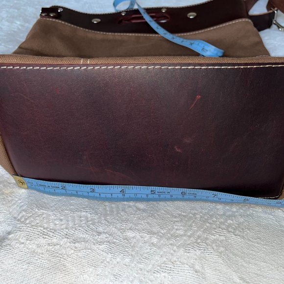 XOBruno Alvar Convertible Tote Backpack Bag Leather and Canvas - Picture 6 of 6